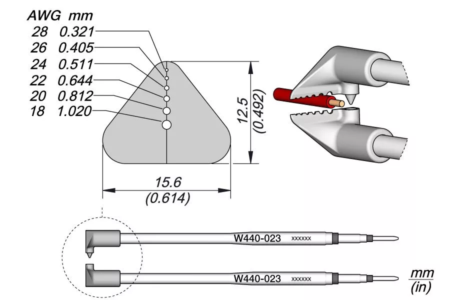 Wire Stripper Cartridge AWG 28 to 18