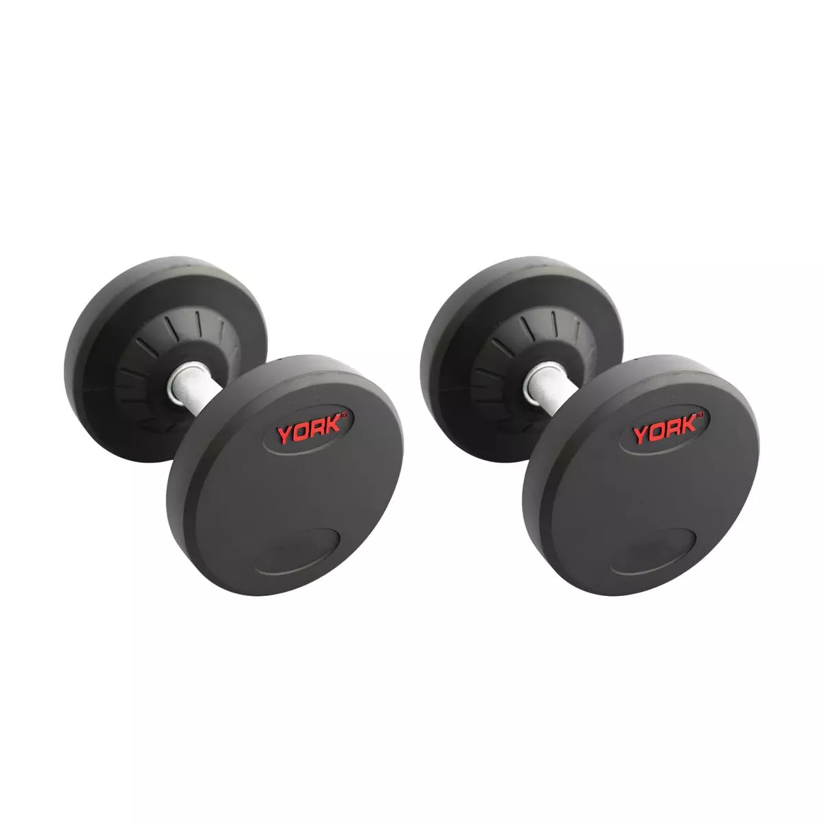 York Barbell Pro Style Dumbbell – Includes 1 Pairs (Total 2 Dumbbells of 30lbeach) – 30mm Knurled Chrome Handles, Rubber Coated Solid Steel Core for Home & Gym Training